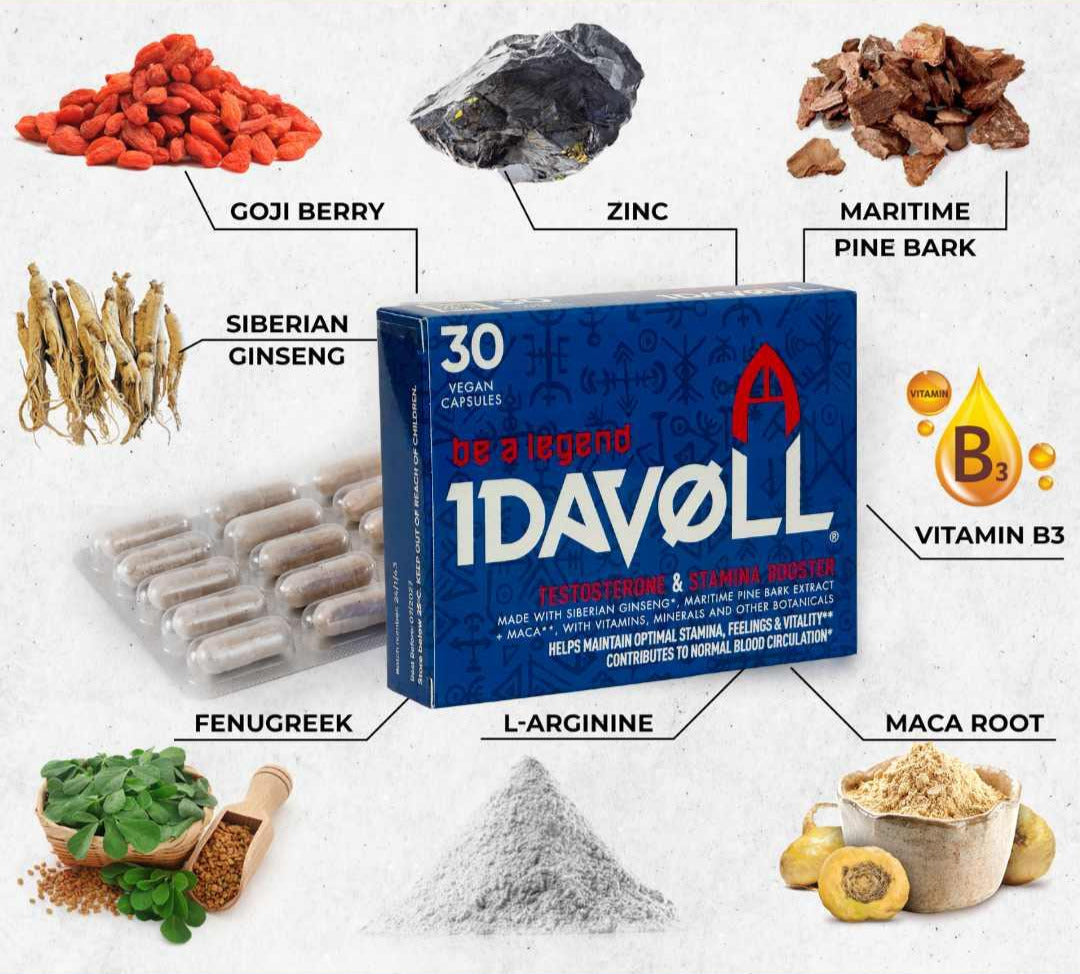 Idavøll® Testosterone & Stamina Booster (30 Cap)
